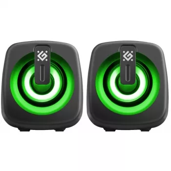 Enceintes PC Defender J1 2.0 6 W LED USB noires