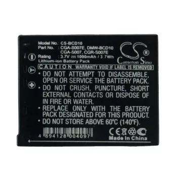 Batterie CAMERON SINO CGA-S007 DMW-BCD10 pour Panasonic / CS-BCD10
