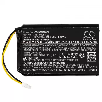 Batterie de remplacement Cameron Sino 1200 mAh 3,7 V pour Garmin Nuvi 30 50 52 55 51 LM LMT, Mitac Mio Spirit 8500 LM