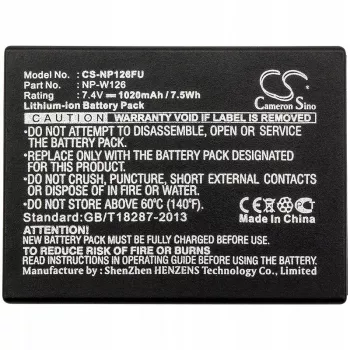 Batterie CAMERON SINO type NP-W126 / NP-W126S pour Fuji Fujifilm