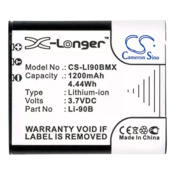 Batterie de remplacement CAMERON SINO Li-90B Li-92B pour appareils photo Olympus (1270mAh, 3,7V, Li-ion)