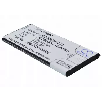 Batterie Cameron Sino EB-BN910BBE pour Samsung Galaxy Note 4 (3220 mAh, 3,85 V, Li-ion, noire)