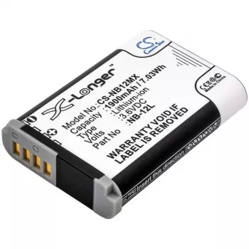 Batterie de remplacement Cameron Sino NB-12L / NB12L pour Canon PowerShot G1 X Mark II, N100, VIXIA mini X