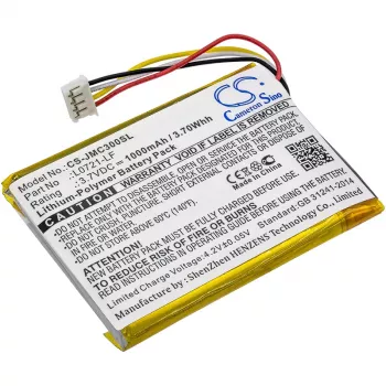 Batterie de remplacement Cameron Sino pour JBL Clip 3, Clip 3AN, Clip 3SAND (L0721-LF / CS-JMC300SL) - 1000 mAh 3,7 V Li-Po