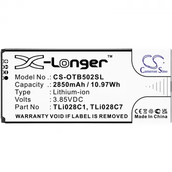 Batterie de remplacement Cameron Sino TLi028C1 TLi028C7 pour Alcatel 1B 2020 OT-5002 OT-5002A AT&T CS-OTB502SL