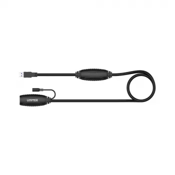Câble de rallonge actif UNITEK USB 3.1 15m, amplificateur de signal, noir