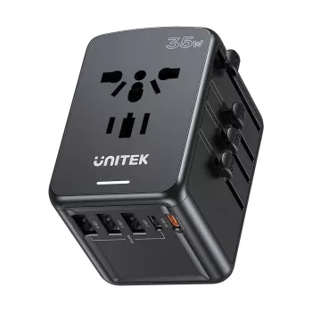 Chargeur de voyage UNITEK Riad EU/US/UK/AUS PD 35W