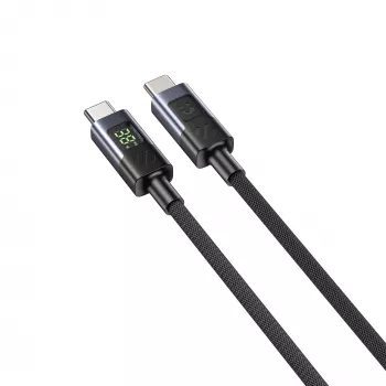 Câble UNITEK USB-C vers USB-C 60W PD 480Mbps avec indicateur LED 3m tressé noir