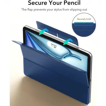 Coque magnétique ESR Rebound pour iPad Air 10.9 (4e/5e gén., 2020-2022) / iPad Air 11 (6e/7e/8e gén., 2024-2026), bleu