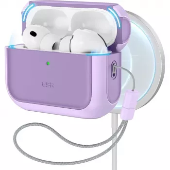 Coque ESR Orbit HaloLock MagSafe pour Apple AirPods Pro 3, lavande