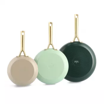 Ensemble de 3 poêles à frire GreenPan Shades, 20+24+28 cm, naturel