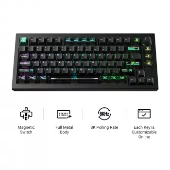 Clavier gaming à effet Hall Keychron L5W-W1 Lemokey Magnetic Cyber 75%