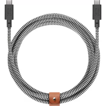 Native Union Belt Cable XL câble USB-C vers USB-C 3 m Zebra 100 W
