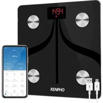 Pèse-personne connecté Renpho avec application - Noir (ES-30M-US)