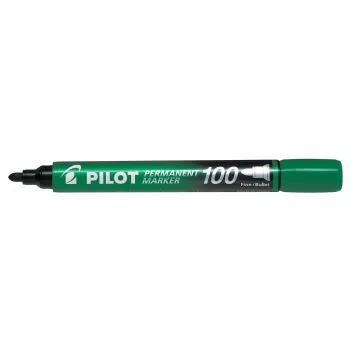 Pilot Pen 100 Permanent Marker Green 1.0 mm