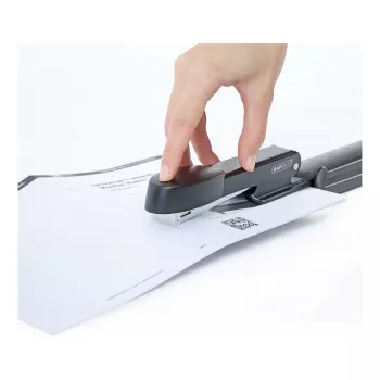 Agrafeuse métallique à bras long Rapesco Marlin - 25 feuilles - noire - agrafage à plat - métal - 47 mm - 386 mm