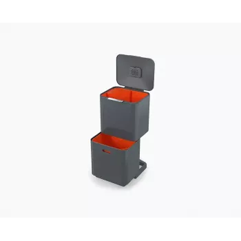 Corbeille à déchets Joseph Joseph Totem 60 L grise