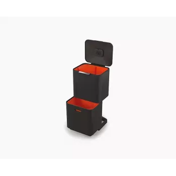 Corbeille à déchets et à recyclage Joseph Joseph Totem Max 60 L noire