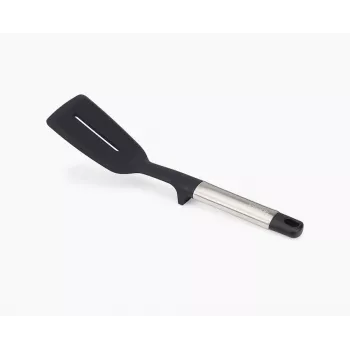 Spatule à fentes en silicone et acier inoxydable Joseph Joseph Elevate - noir/gris