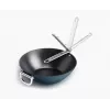 Wok en céramique antiadhésive avec manche pliable Joseph Joseph Space 32 cm bleu