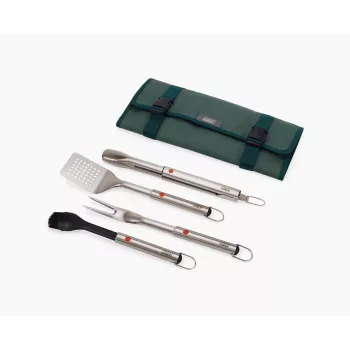 Joseph Joseph GrillOut ensemble d'ustensiles de barbecue en acier inoxydable 4 pièces avec boîte de rangement