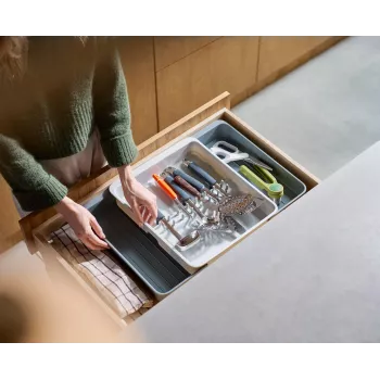 Organisateur de tiroir à couverts extensible Joseph Joseph DrawerStore gris 8500017