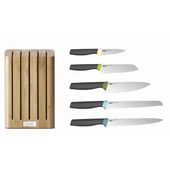 Joseph Joseph Elevate ensemble de 5 couteaux en bambou