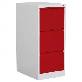 Armoire à dossiers ignifuge Phoenix Safe FC1003GRK 3 tiroirs rouge
