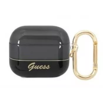 Coque translucide Guess noire pour Apple AirPods 3
