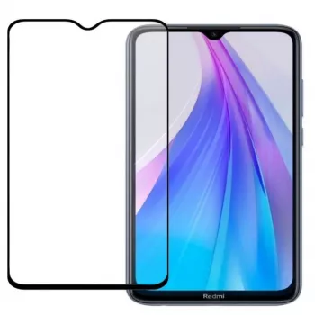 Protection d'écran en verre trempé 2.5D Evelatus pour Xiaomi Redmi Note 8T (Full Glue) - cadre noir