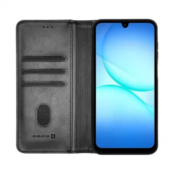 Evelatus Samsung Galaxy A17 Étui folio noir