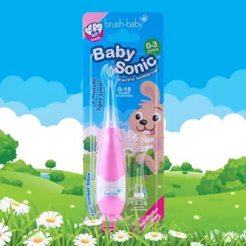 BRUSH-BABY Baby Sonic Brosse à dents sonique 0-3 ans Rose
