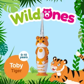 Brosse à dents sonique pour enfants BRUSH BABY Wild Ones 0-10 ans tigre