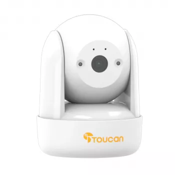 Caméra intérieure orientable Toucan SEEK - sur secteur, sans batterie, blanche