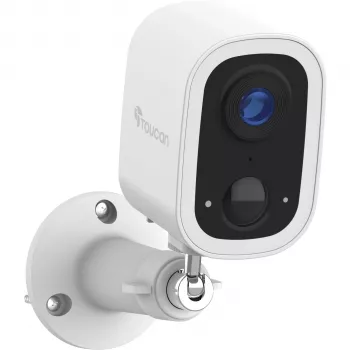 Caméra extérieure sans fil Toucan S4 - 1080p Full HD, IP54, batterie rechargeable, audio bidirectionnel, vision nocturne, compatible maison connectée