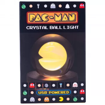 Boule de cristal LED Pac-Man FIZZ CREATIONS décoration rétro USB 8 cm