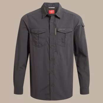 Craghoppers NosiLife Adventure LS Shirt III - Black Pepper, taille M