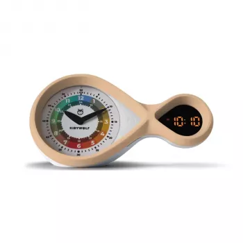 Réveil analogique et numérique KIDYWOLF rose
