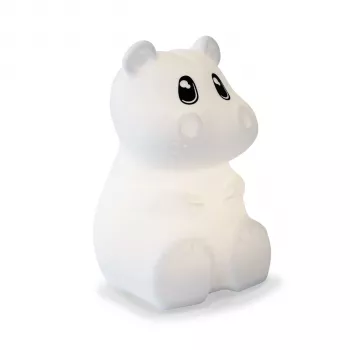 Veilleuse hippopotame avec changement de couleur KIDYWOLF 15 cm