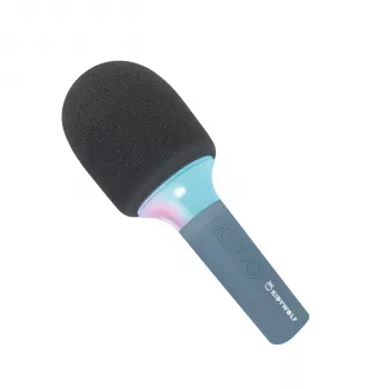 Microphone Bluetooth KIDYWOLF avec lumières LED bleu clair