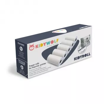 Rouleaux de papier KIDYWOLF pour imprimante thermique, 5 pièces
