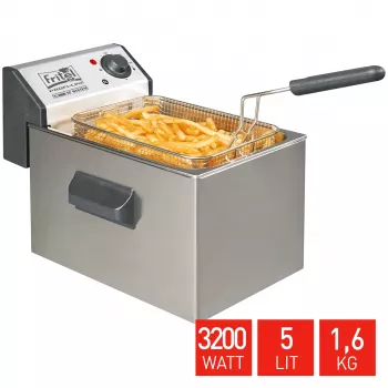 Friteuse professionnelle FRITEL Profi 5 L 3200 W gris