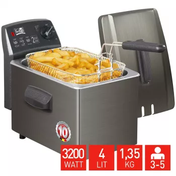 FRITEL Friteuse Turbo SF 4 litres acier inoxydable