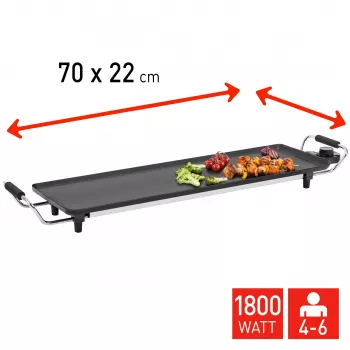 Fritel TY 1689 Grill électrique teppanyaki 1800 W surface de cuisson en aluminium moulé