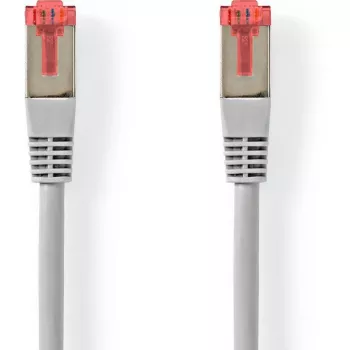 Nedis Câble patch Cat6 S/FTP RJ45 5,00 m gris rond PVC avec crochet