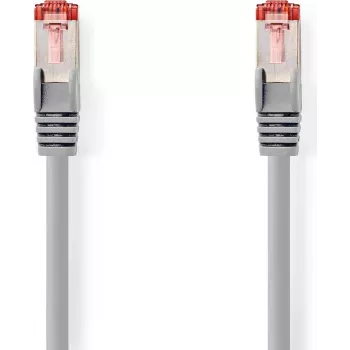 Nedis Câble réseau CAT6 RJ45 mâle vers RJ45 mâle S/FTP 2,00 m rond LSZH gris