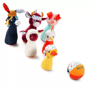 Jeu de quilles de la ferme Lilliputiens avec balle à clochette