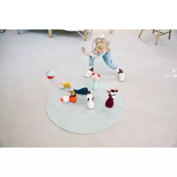 Jeu de quilles de la ferme Lilliputiens avec balle à clochette