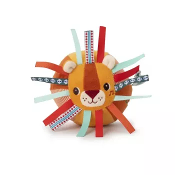 Lilliputiens Balle sensorielle avec clochette et picots Jack le lion 6m+