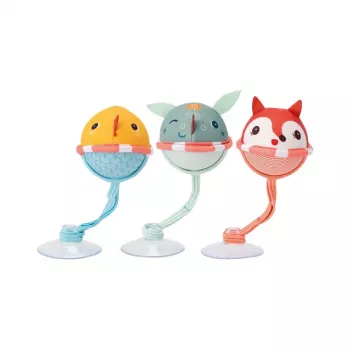 Lot de 3 balles de bain avec ventouses Lilliputiens - Joe le dragon 3m+